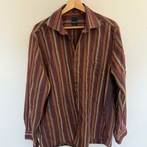 Vintage Colorful Haupt Striped Long Sleeve Shirt